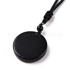Adjustable Natural Mixed Gemstone Vortex Pendant Necklace with Nylon Cord for Women&nbsp;NJEW-L171-05