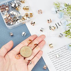 80個 4色 304ステンレススチール製イヤーカフ金具  穴付き  ミックスカラー  10x9x6mm  穴：0.9mm  20個/カラー&nbsp;STAS-UN0023-17