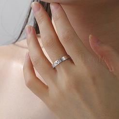 304 Stainless Steel Cuff Open Rings&nbsp;WG428B4-01