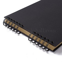 厚紙 DIY スクラップブッキング フォトアルバム メモリーブック  クラフト紙の手作りの貼り付けフォト アルバム  リボン付き  ブラック  29.8x21.1cm  40冊/本&nbsp;LS-DIY-A036-04B-02
