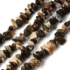 天然フラワーオパールビーズ連売り  チップ  5.5~9x5~8x2.5~5mm  穴：0.8mm  29.53''（75~79センチメートル）&nbsp;GG-CBAC13F-B03-01