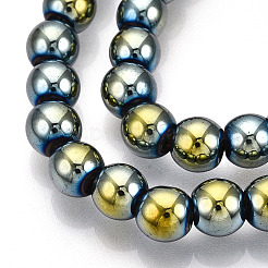 Electroplate Glass Beads Strands&nbsp;EGLA-T02-6mm-13A