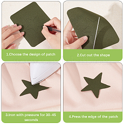 Iron on/Sew on Imitation Jean Cloth Repair Patches&nbsp;FIND-WH0152-199A-01