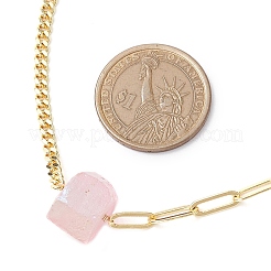 Electroplated Natural Quartz Hexagon Prism Pendant Necklaces&nbsp;NJEW-JN04996-04
