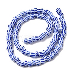 手作りランプワークビーズ連売り  2トーン  コラム  藤紫色  3~4.5x2~4mm  穴：0.8mm  約99~103個/連  15.35インチ（39cm）&nbsp;BLOW-K001-01A-10