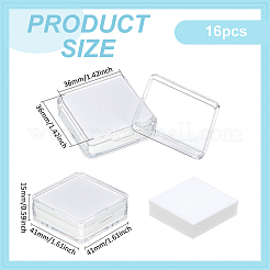 Square PS Plastic Loose Diamond Gemstone Storage Boxes&nbsp;CON-WH0095-140A-01