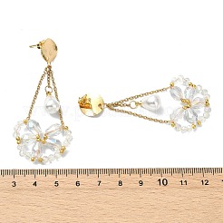 Electroplate Glass Dangle Earrings for Women&nbsp;EJEW-MZ00796-03
