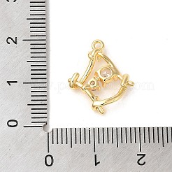 Brass Micro Pave Cubic Zirconia Pendants&nbsp;KK-D091-04G