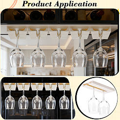3 Bags ABS Plastic Upside Down Wall Mounted Wine Rack&nbsp;AJEW-WA0004-86A