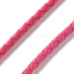 編み込みレザーコード  サクランボ色  3mm  50ヤード/バンドル&nbsp;VL3mm-16