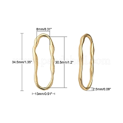 合金フレームコネクター  オーバル  ライトゴールド  34.5x13x2.5mm  内径：30.5x8mm&nbsp;PALLOY-S121-217