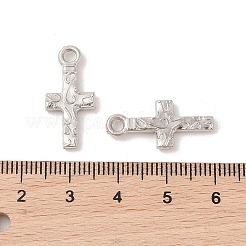 CCBプラスチックペンダント  クロス  プラチナ  22x10x2.5mm  穴：2.3mm&nbsp;CCB-N006-06P