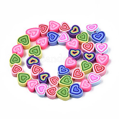 Handmade Polymer Clay Beads Strands&nbsp;X-CLAY-N008-050