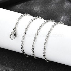 Non-Tarnish Unisex Classic Plain 304 Stainless Steel Mens Womens Necklaces&nbsp;STAS-H325-P