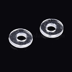 透明PVC絶縁ガスケット200個  ディスク  透明  2~2.5x0.2mm  穴：0.9mm&nbsp;PVC-T006-2.5mm-01