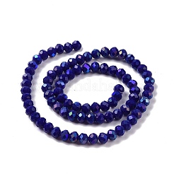 Electroplate Opaque Solid Color Glass Beads Strands&nbsp;LS-EGLA-A034-P10mm-L12