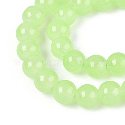 Baking Paint Imitation Jade Glass Round Bead Strands&nbsp;X1-DGLA-Q021-8mm-08