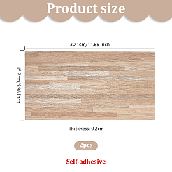 プラスチック模造レンガ木目床  ドールハウス用家具  キャメル  152x301x2mm&nbsp;DIY-WH0430-754A