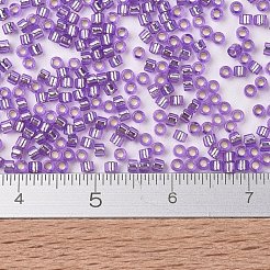 MIYUKIデリカビーズ  シリンダー  日本製シードビーズ  11/0  （db1343)染色銀ライニングライラック  1.3x1.6mm  穴：0.8mm  約2000PCS /ボトル  10 G /ボトル&nbsp;SEED-JP0008-DB1343