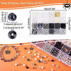 576Pcs 24 Style Round Beads Jewelry Making Fiding Kit&nbsp;DIY-PH0008-07