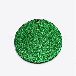 Flat Round Felt Glitter Photo Frame Card&nbsp;HJEW-WH0036-10B