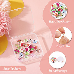 24Pcs 12 Style Glass Cabochon&nbsp;GLAA-TA0001-71