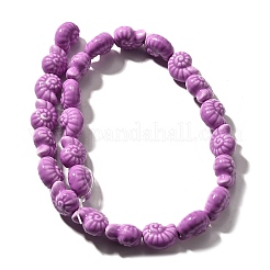 Glazed Porcelain Beads Strands&nbsp;X-PORC-I028-02F