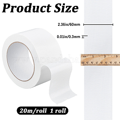 粘着パッチテープ  床マーキングテープ  カーペット固定用  衣類パッチ  ホワイト  60x0.3mm  約20m /ロール&nbsp;AJEW-WH0419-06C-02