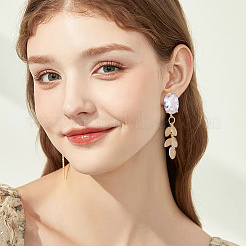 6 Pairs 2 Color Brass Micro Pave Clear Cubic Zirconia Stud Earring Findings&nbsp;KK-HY0001-76