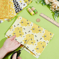 6Pcs 6 Styles Polyester Cotton Fabric&nbsp;DIY-WH0308-688