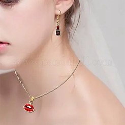 35個7スタイルアロイエナメルペンダント  メイクペンダント  混合図形  レッド  13~23.5x7~18x3~4mm  穴：1.6~2mm  5個/スタイル&nbsp;FIND-YW0004-95