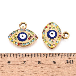 304 Stainless Steel Rhinestone Pendants&nbsp;STAS-N110-50B-G