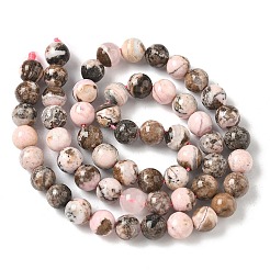 Natural Argentina Rhodonite Beads Strands&nbsp;G-G271-B02-6mm