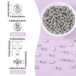 600Pcs 2 Styles CCB Plastic Beads&nbsp;CCB-SP0001-15A
