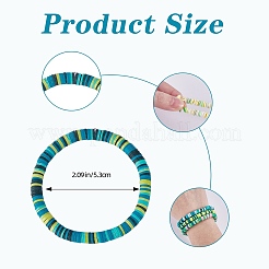 Handmade Polymer Clay Heishi Surfer Stretch Bracelets Set&nbsp;BJEW-SW00099-04