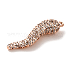 Rack Plating Brass Micro Pave Cubic Zirconia Pendant&nbsp;KK-A229-03G-RG
