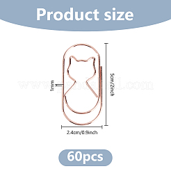 Cat Carbon Alloy Paper Clips&nbsp;OFST-WH0011-09