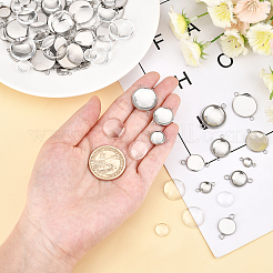 DIY Flat Round Link Pendant Making Kit&nbsp;DIY-DC0001-27