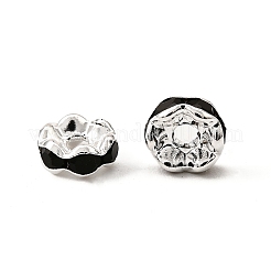 Brass Rhinestone Spacer Beads&nbsp;X-RB-A014-L6mm-02S