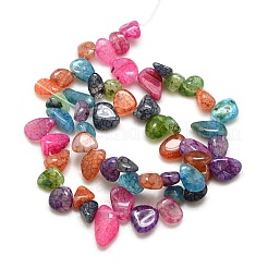 Natural Nuggets Crackle Agate Beads Strands&nbsp;G-P032-06
