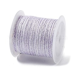 20mポリコットン編み紐  フラット  DIYのジュエリーには  ライラック  2x0.7mm  約21.87ヤード（20m）/ロール&nbsp;OCOR-G015-03A-10