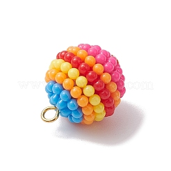 Rainbow Color Resin Waxberry Pendants&nbsp;PALLOY-JF02778