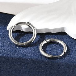 Tarnish Resistant 304 Stainless Steel Hoop Earrings&nbsp;EJEW-P177-P-07