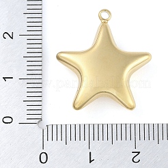 イオンプレーティング（IP）304ステンレスペンダント  手動研磨  星のチャーム  18KGP本金メッキ  23x21x6.5mm  穴：1.6mm&nbsp;STAS-P366-59G