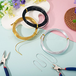 3 Rolls 3 Colors Round Aluminum Wire&nbsp;AW-TA0001-05