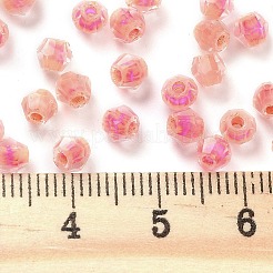 ガラスシードビーズ  色の内側  双円錐形  ダークサーモン  4.5x3.5mm  穴：1.4mm  約5625個/ポンド&nbsp;SEED-A032-01E