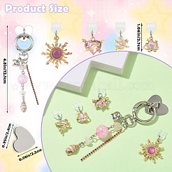 5Pcs Iron Cell Phone Holder Stand & PVC Mobile Dustproof Plugs&nbsp;HJEW-SW00460