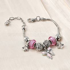 Alloy Enamel European Beads Charm Bracelets&nbsp;BJEW-F495-22P
