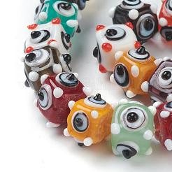 Handmade Bumpy Lampwork Beads Strands&nbsp;LAMP-G142-03B