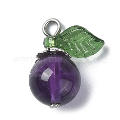 Natural  Amethyst Fruit Pendants&nbsp;PALLOY-TA00077-04